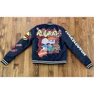 Nickelodeon Rugrats Varsity Jacket Youth Never Grow Up 90s Baby Cartoon Bomber